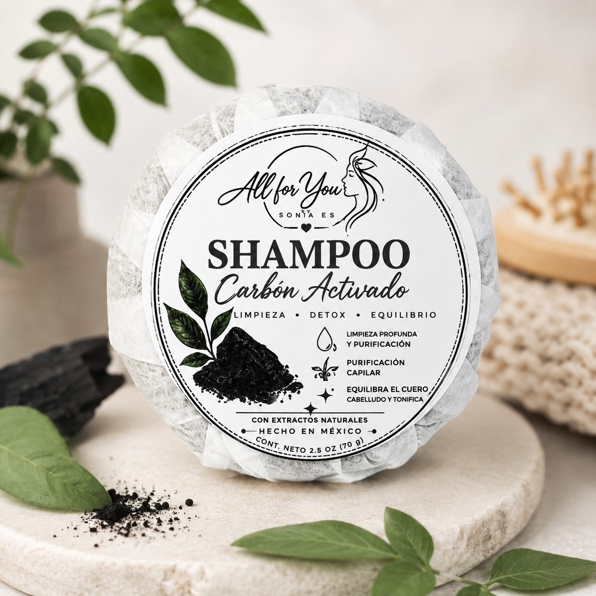 Activated Charcoal Detox Shampoo Bar